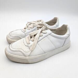 Sam Edelman Edie Sneaker Shoes Lace-Up Women's White Leather Size US7M EU37